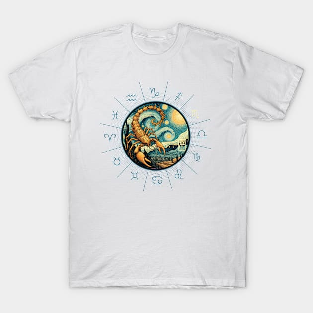 ZODIAC Scorpio - Astrological SCORPIO - SCORPIO - ZODIAC sign - Van Gogh style - 3 T-Shirt by ArtProjectShop